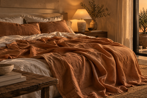 Stone-Washed Linen Flat Sheet, view 1
