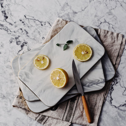 Marble-Pattern Porcelain Tray