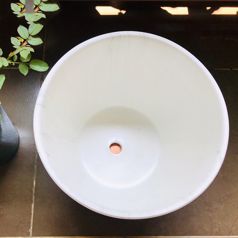 Marble-Pattern Ceramic Planter