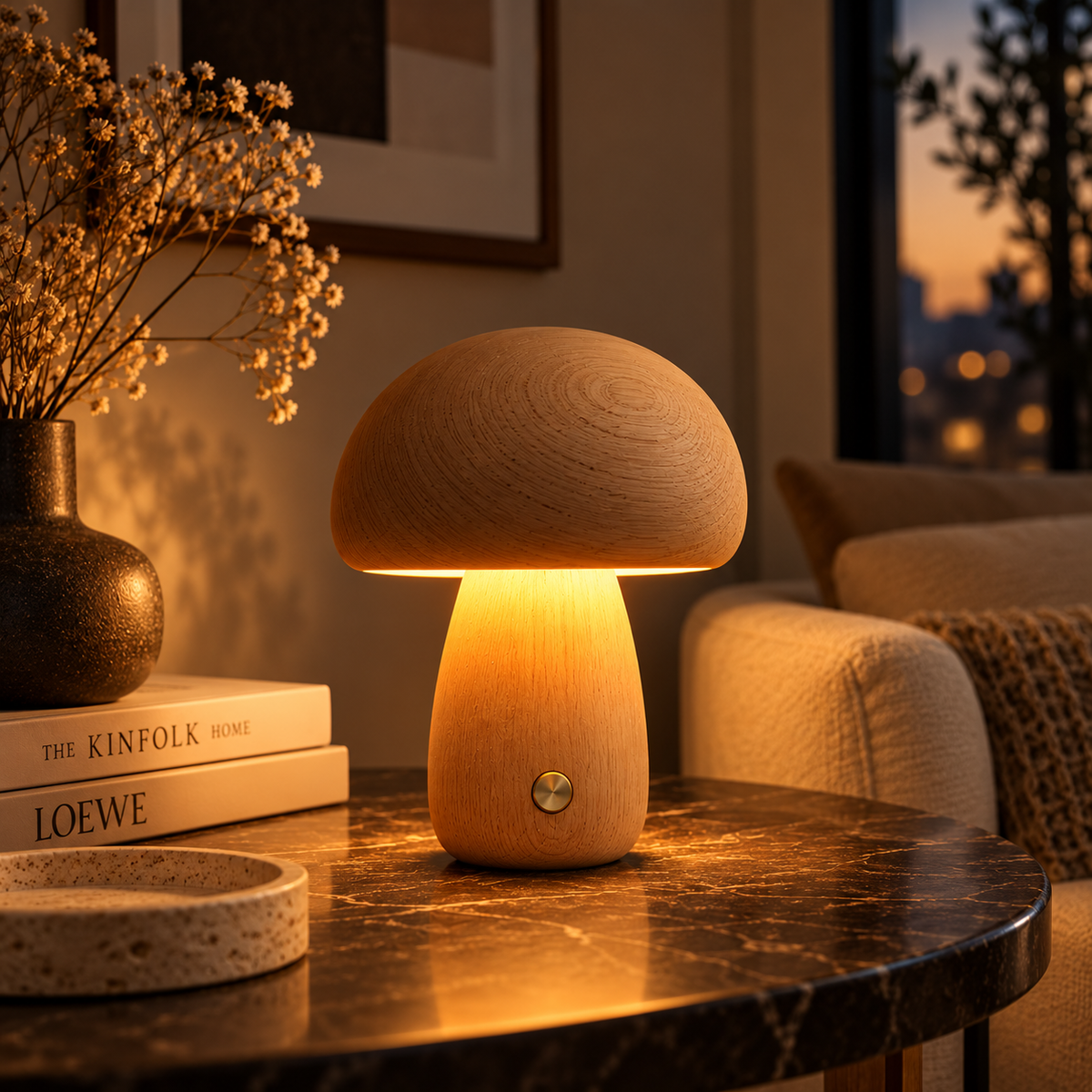 Wooden Mushroom Light, view 7