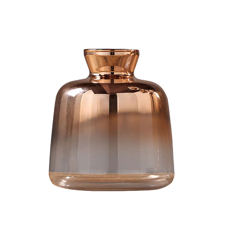 Gold-Plated Glass Vase
