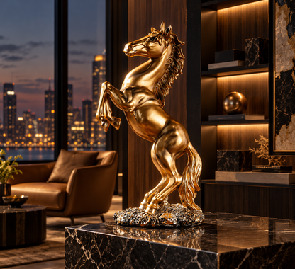 European Style Home Resin Victory Horse Statue