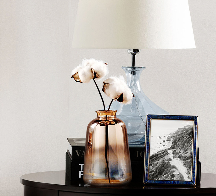 Gold-Plated Glass Vase