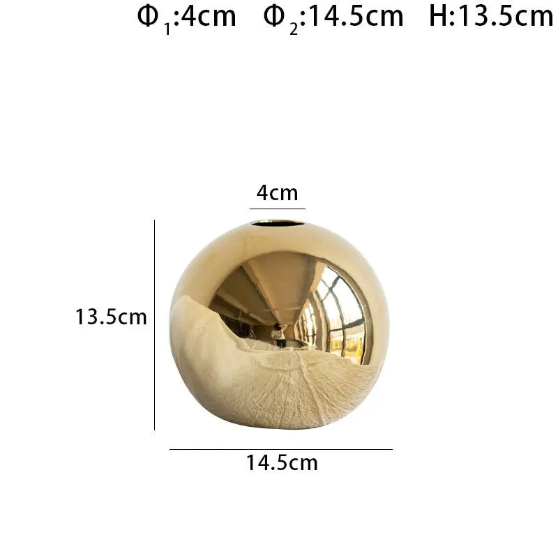 Gold Sphere Vase, view 7