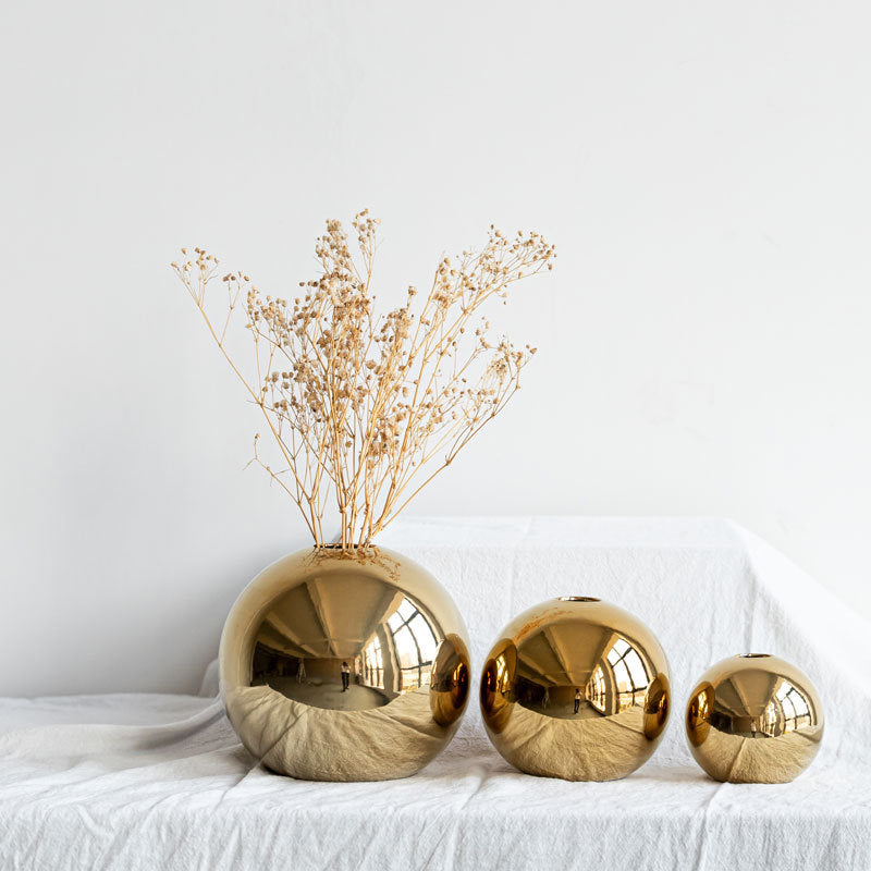 Gold Sphere Vase, view 3