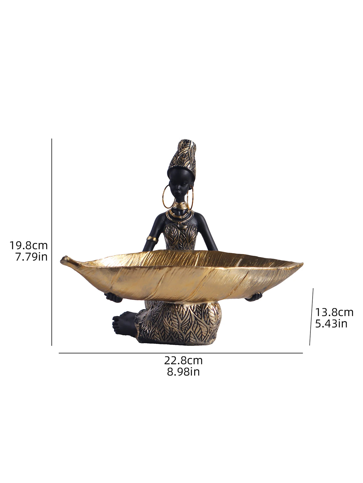Girl with Plate Resin Sculpture, view 6