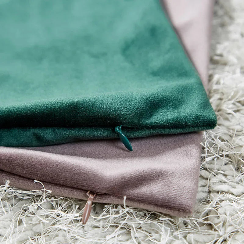 Velvet Cushion Cover with multiple color options.