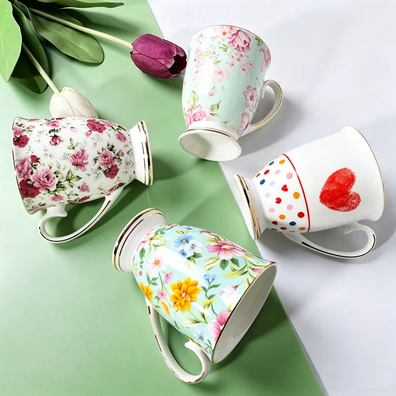 Bone china coffee cup, view 1