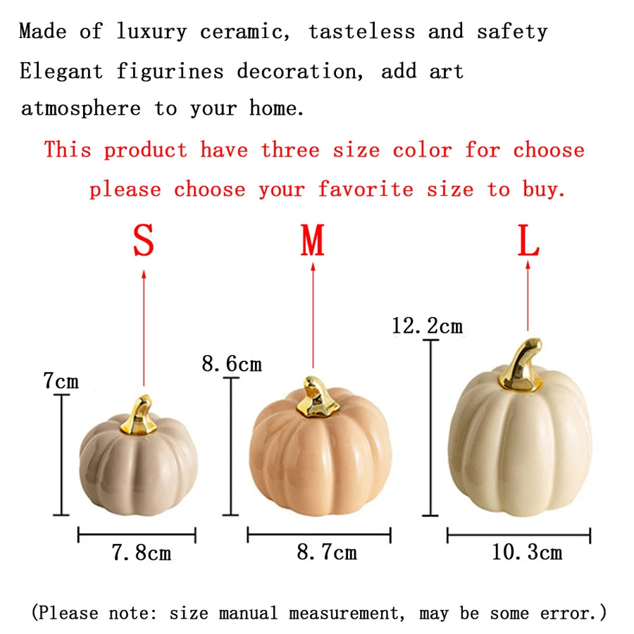 Nordic Ceramic Pumpkin Figurine, view 2