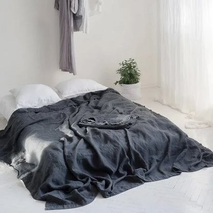Stone-Washed Linen Flat Sheet, view 3
