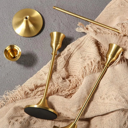 Vintage Metal Candle Holders (set of 3)