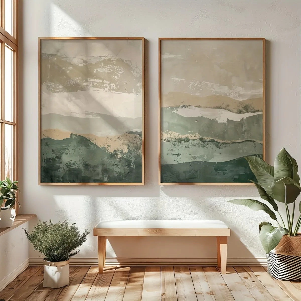 Wabi Sabi Mountains Canvas Print Set of 2, view 1