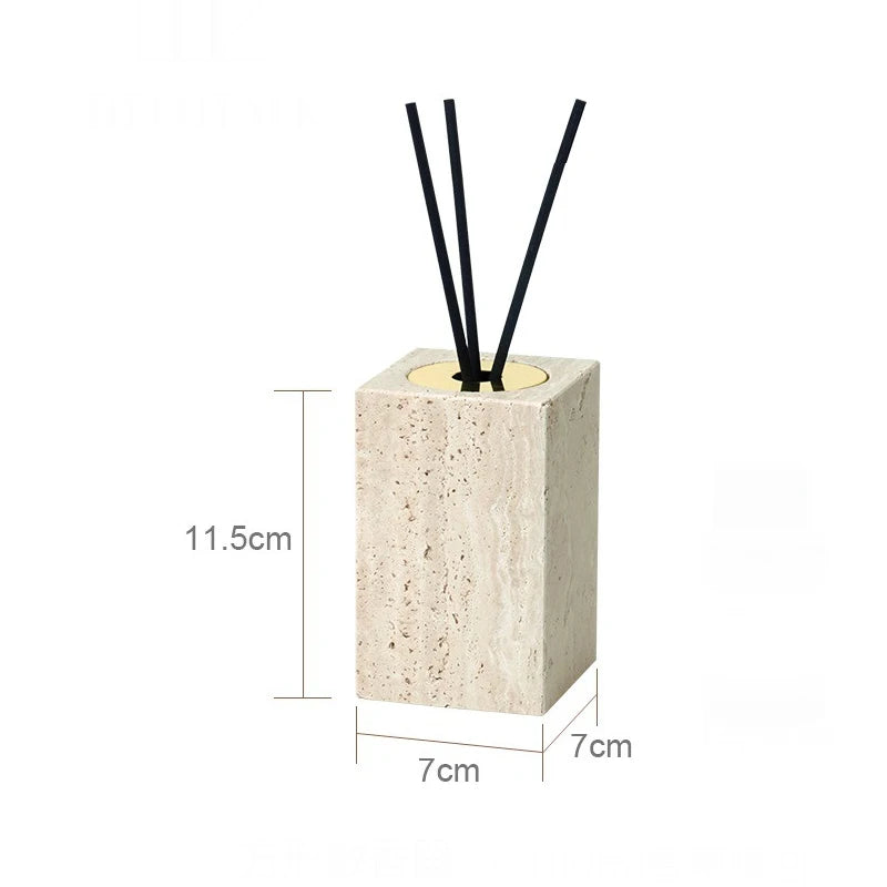 Beige travertine bathroom accessory set, view 19