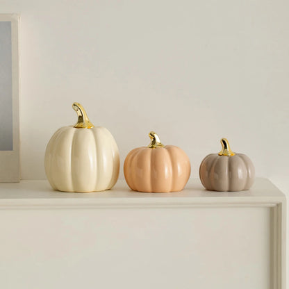 Nordic Ceramic Pumpkin Figurine, view 6