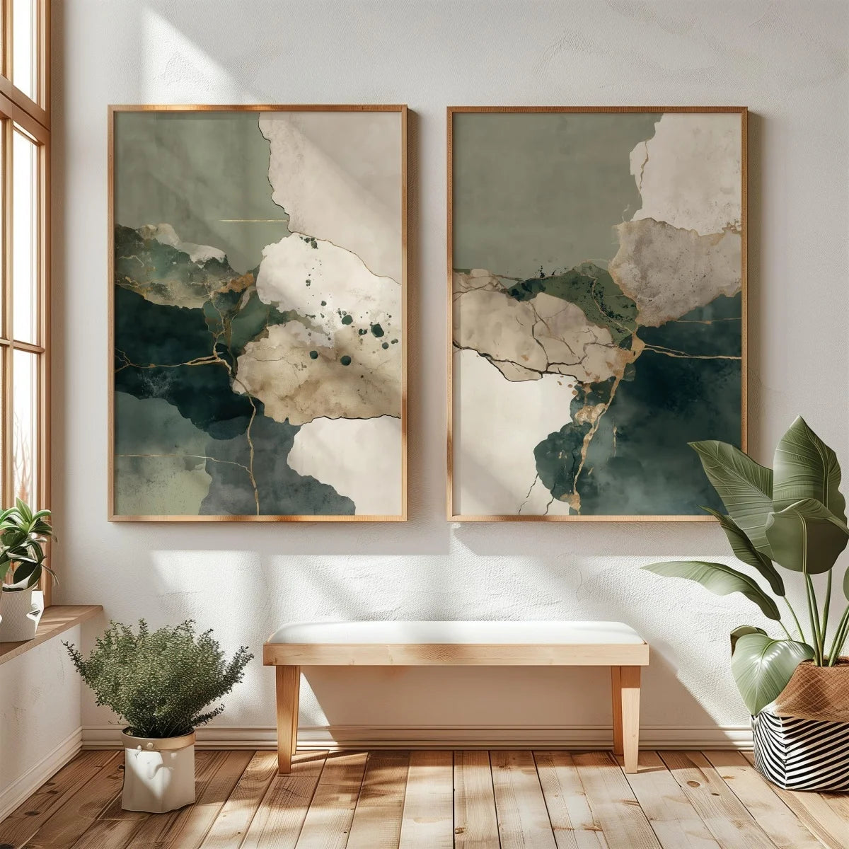 Wabi Sabi Mountains Canvas Print Set of 2, view 8