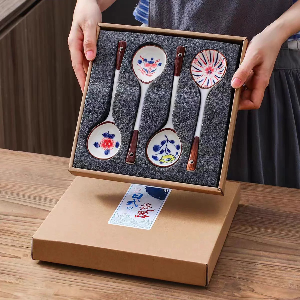 Hand-painted ceramic dessert spoon, view 7
