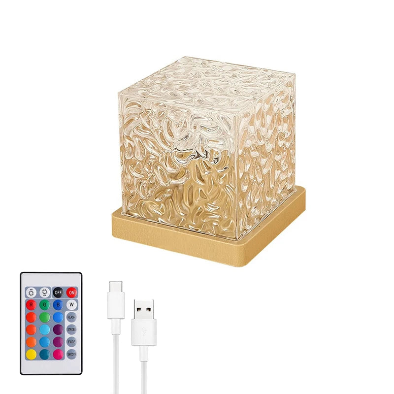 Rotating water ripple night light projector, view 7