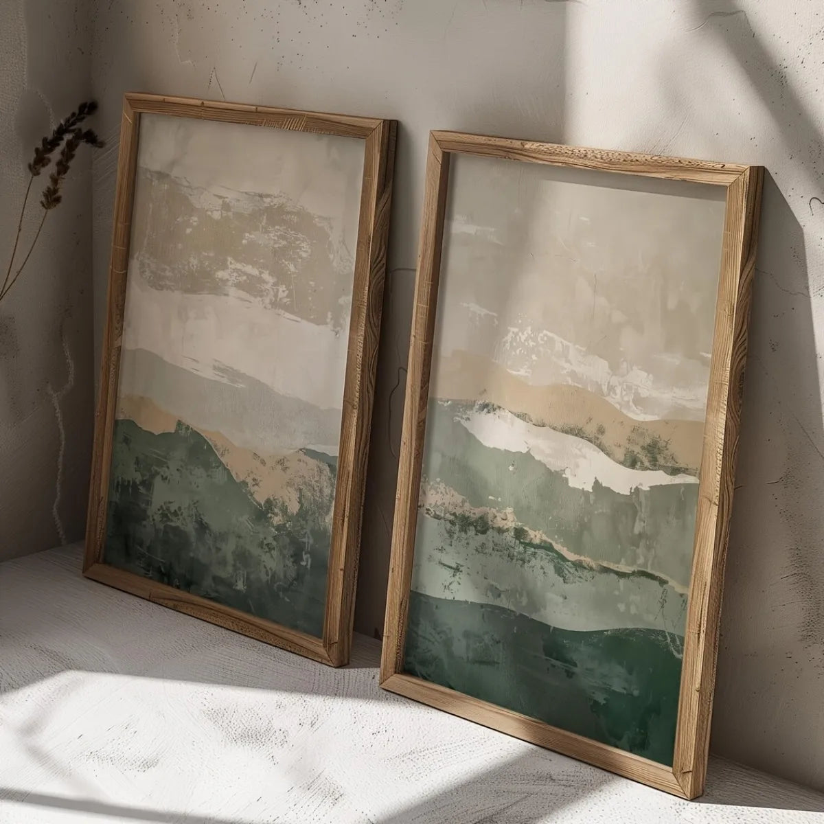 Wabi Sabi Mountains Canvas Print Set of 2, view 3