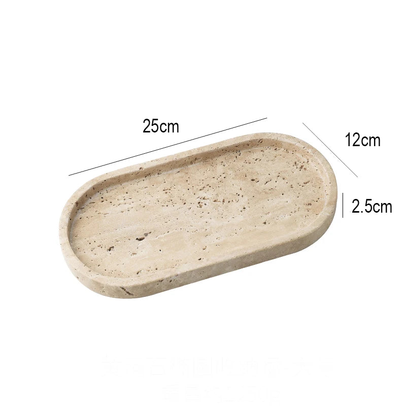 Travertine Stone Vanity Tray, view 11
