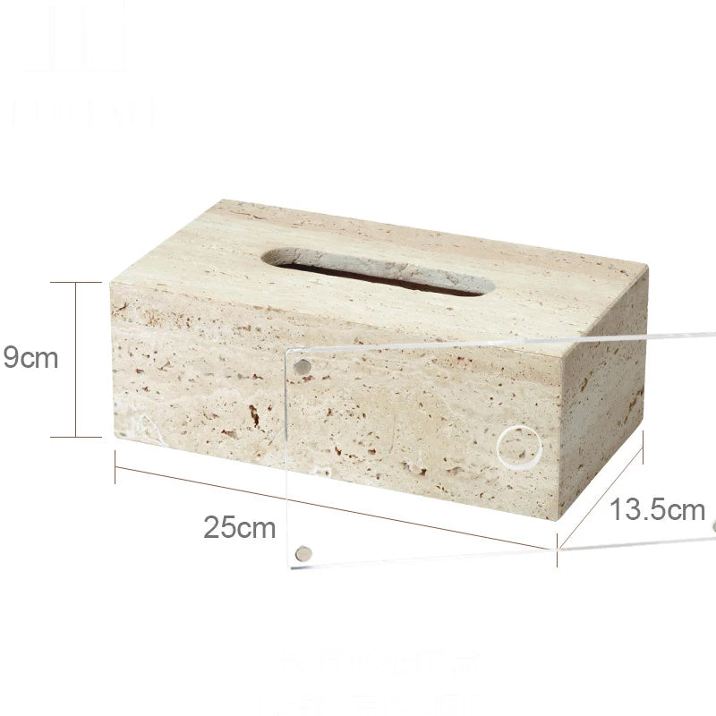 Beige travertine bathroom accessory set, view 26