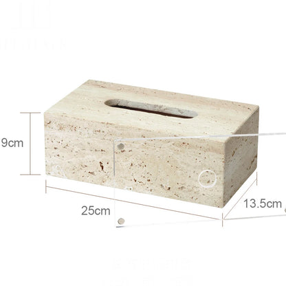 Beige travertine bathroom accessory set, view 26
