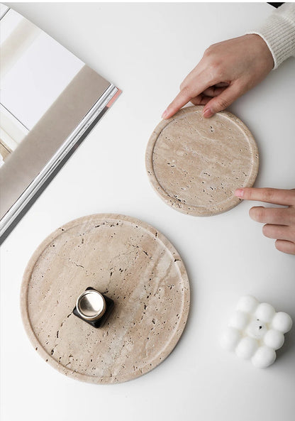 Travertine Stone Vanity Tray, view 6