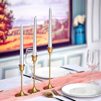 Vintage Metal Candle Holders (set of 3)