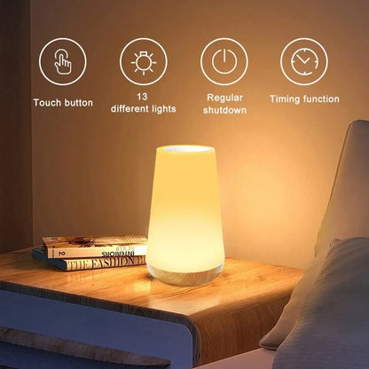 Aurora Touch Table Lamp – Rechargeable, Color-Changing