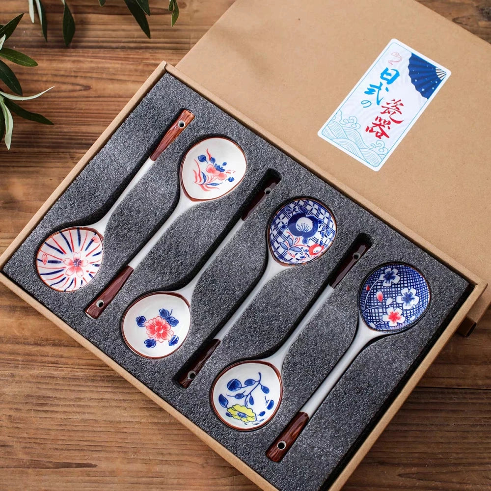 Hand-painted ceramic dessert spoon, view 6