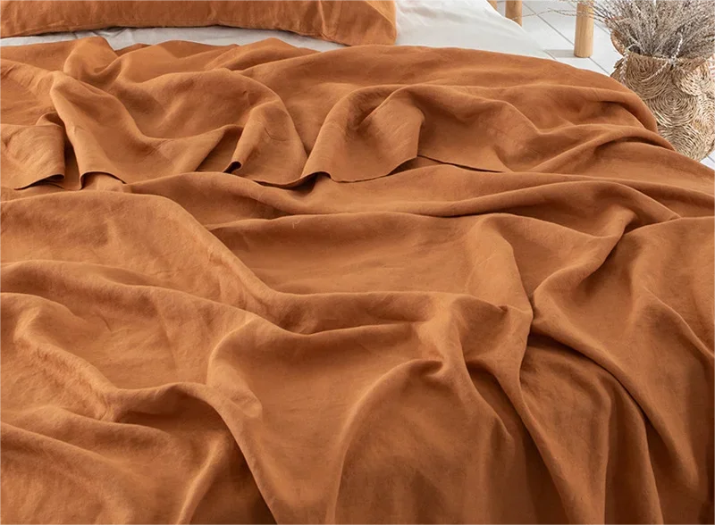 Stone-Washed Linen Flat Sheet, view 13