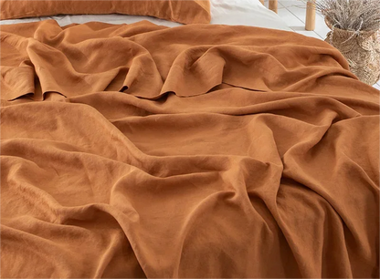 Stone-Washed Linen Flat Sheet, view 13