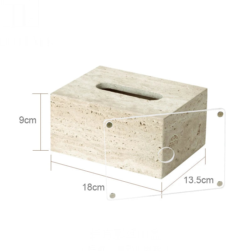 Beige travertine bathroom accessory set, view 27