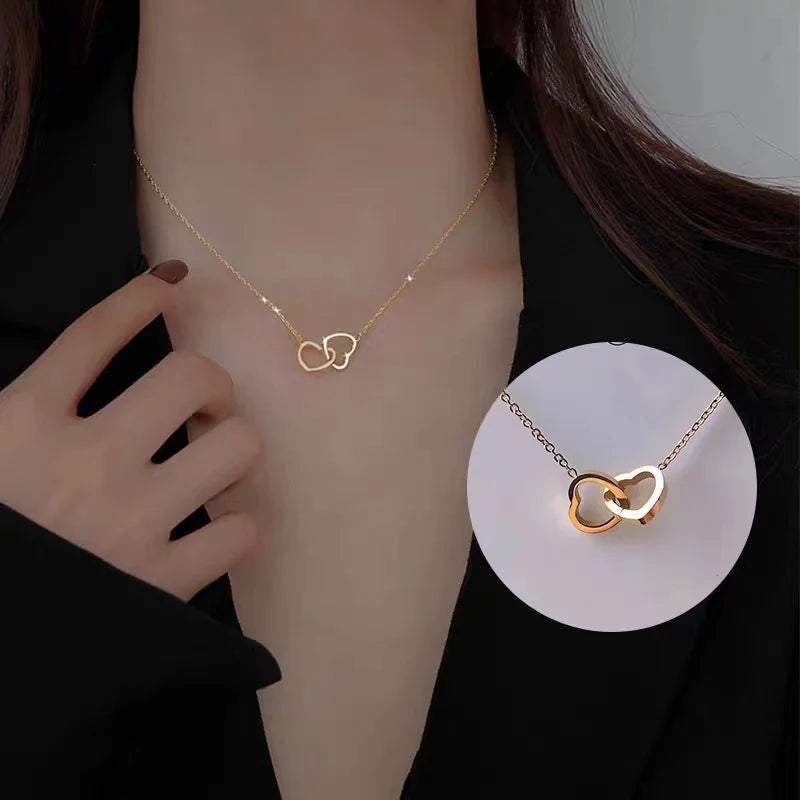 Personalized name heart necklace with rotating rose box, view 2