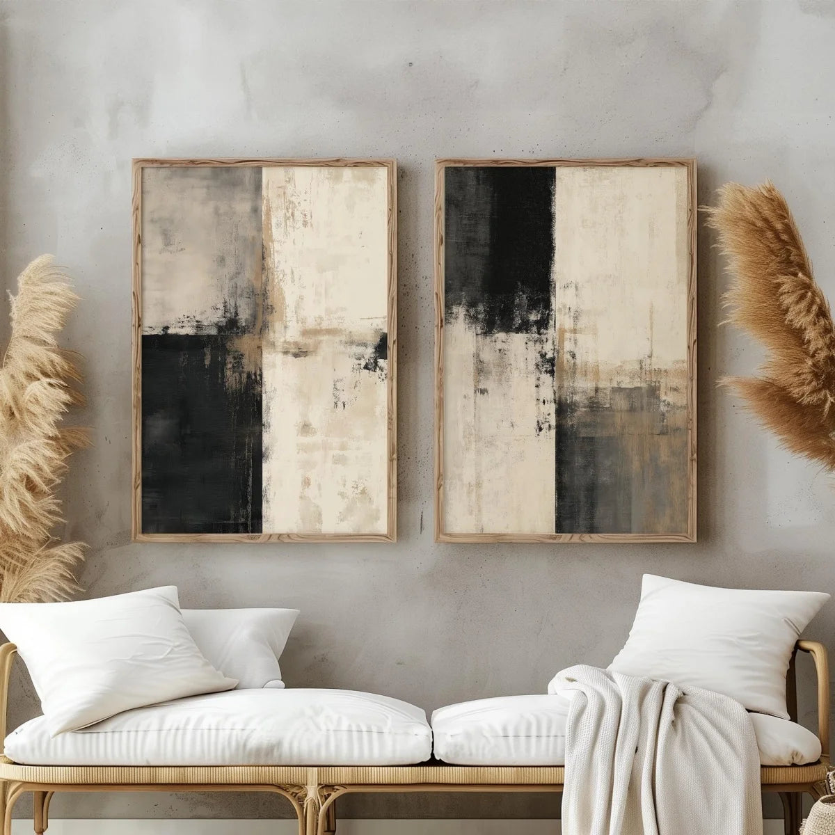 Wabi Sabi Mountains Canvas Print Set of 2, view 9