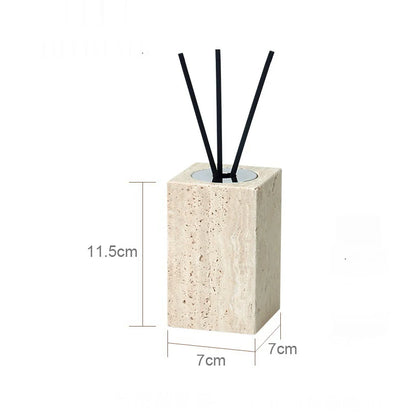 Beige travertine bathroom accessory set, view 18