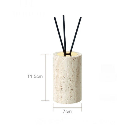 Beige travertine bathroom accessory set, view 25