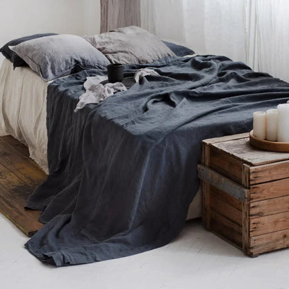 Stone-Washed Linen Flat Sheet, view 2