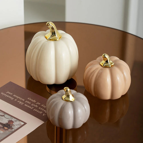 Nordic Ceramic Pumpkin Figurine, view 1