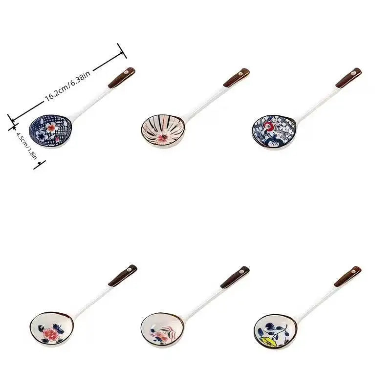 Hand-painted ceramic dessert spoon, view 5