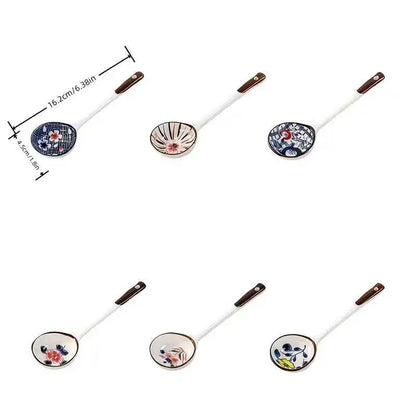Hand-painted ceramic dessert spoon, view 5