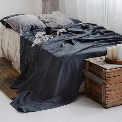Stone-Washed Linen Flat Sheet, view 5