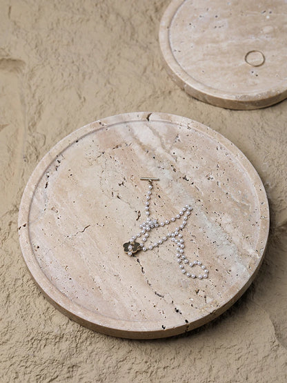 Travertine Stone Vanity Tray, view 4