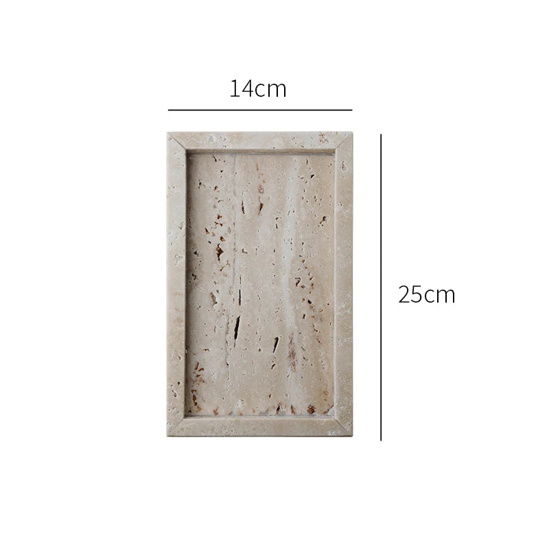 Travertine Stone Vanity Tray, view 8