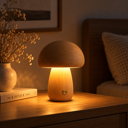 Wooden Mushroom Light, view 1