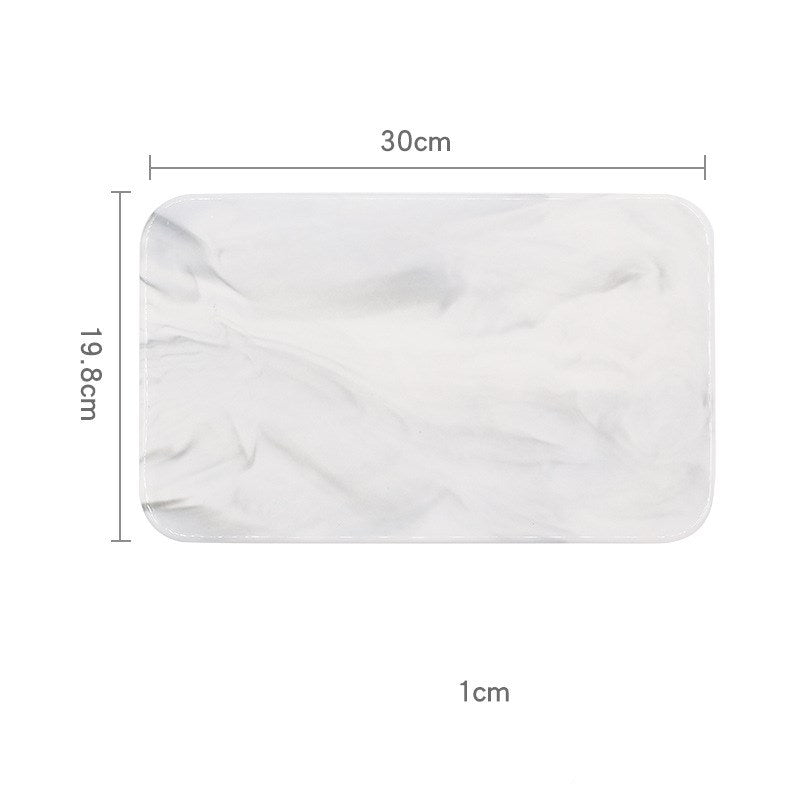 Marble-Pattern Porcelain Tray