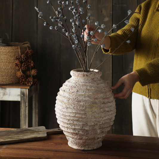 Antique Stoneware Vase, view 1