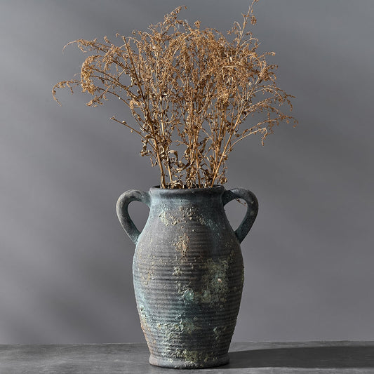 Twin-Handle Terracotta Vase, view 1